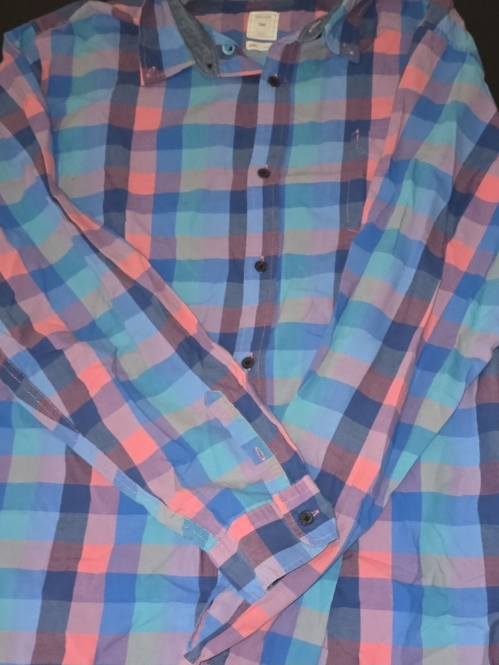 GAP Men's Long Sleeve Plaid Casual Button Down Shirt Lot (Set of 3)